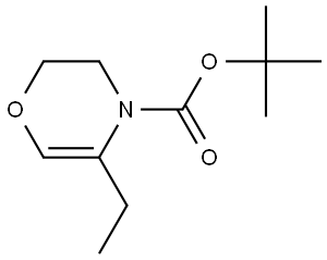 tert-butyl 5-ethyl-2,3-dihydro-4H-1,4-oxazine-4-carboxylate Struktur