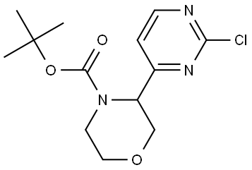 tert-butyl 3-(2-chloropyrimidin-4-yl)morpholine-4-carboxylate Struktur