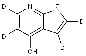 1H-pyrrolo[2,3-b]pyridin-2,3,5,6-d4-4-ol Struktur