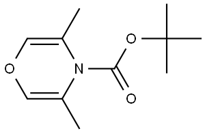 tert-butyl 3,5-dimethyl-4H-1,4-oxazine-4-carboxylate Struktur