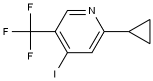 2-cyclopropyl-4-iodo-5-(trifluoromethyl)pyridine Struktur