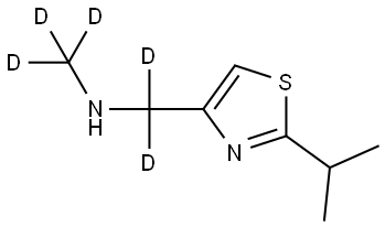 1-(2-isopropylthiazol-4-yl)-N-(methyl-d3)methan-d2-amine Struktur