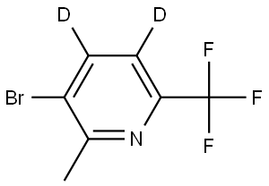 3-bromo-2-methyl-6-(trifluoromethyl)pyridine-4,5-d2 Struktur