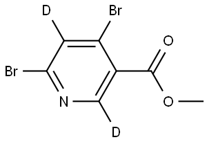 methyl 4,6-dibromonicotinate-2,5-d2 Struktur