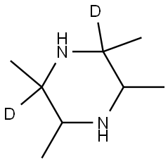 2,3,5,6-tetramethylpiperazine-2,6-d2 Struktur