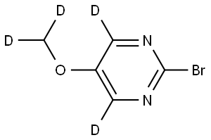 2-bromo-5-(methoxy-d2)pyrimidine-4,6-d2 Struktur