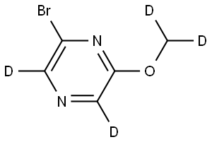 2-bromo-6-(methoxy-d2)pyrazine-3,5-d2 Struktur