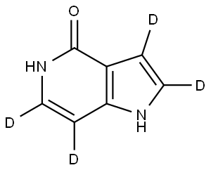 1H-pyrrolo[3,2-c]pyridin-2,3,6,7-d4-4-ol Struktur