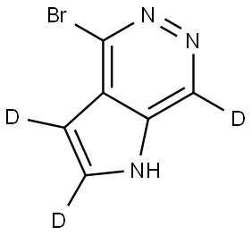 4-bromo-1H-pyrrolo[2,3-d]pyridazine-2,3,7-d3 Struktur