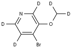 4-bromo-3-(methoxy-d2)pyridine-2,5,6-d3 Struktur