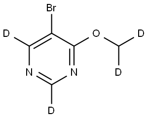 5-bromo-4-(methoxy-d2)pyrimidine-2,6-d2 Struktur