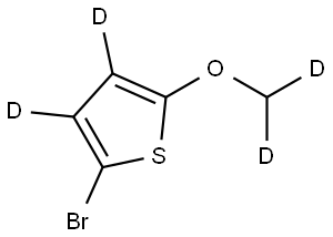 2-bromo-5-(methoxy-d2)thiophene-3,4-d2 Struktur