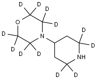 4-(piperidin-4-yl-2,2,6,6-d4)morpholine-2,2,3,3,5,5,6,6-d8 Struktur