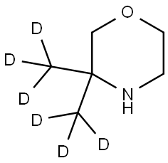 3,3-bis(methyl-d3)morpholine Struktur