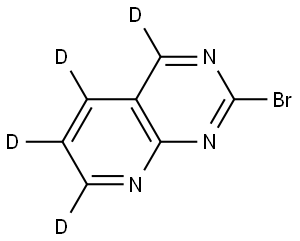 2-bromopyrido[2,3-d]pyrimidine-4,5,6,7-d4 Struktur