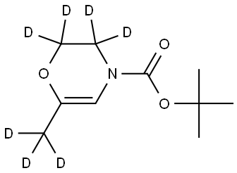 tert-butyl 6-(methyl-d3)-2,3-dihydro-4H-1,4-oxazine-4-carboxylate-2,2,3,3-d4 Struktur