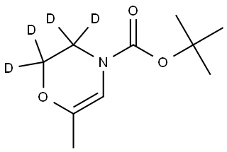 tert-butyl 6-methyl-2,3-dihydro-4H-1,4-oxazine-4-carboxylate-2,2,3,3-d4 Struktur