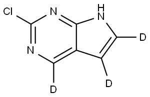 2-chloro-7H-pyrrolo[2,3-d]pyrimidine-4,5,6-d3 Struktur