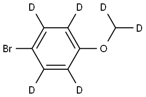 1-bromo-4-(methoxy-d2)benzene-2,3,5,6-d4 Struktur