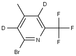 2-bromo-4-methyl-6-(trifluoromethyl)pyridine-3,5-d2 Struktur