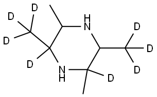 2,5-dimethyl-3,6-bis(methyl-d3)piperazine-2,6-d2 Struktur