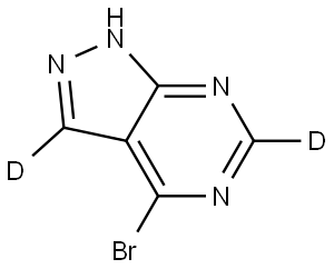 4-bromo-1H-pyrazolo[3,4-d]pyrimidine-3,6-d2 Struktur