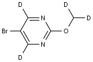 5-bromo-2-(methoxy-d2)pyrimidine-4,6-d2 Struktur