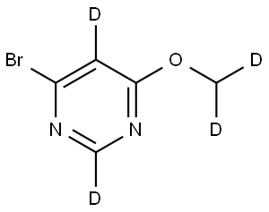 4-bromo-6-(methoxy-d2)pyrimidine-2,5-d2 Struktur