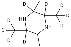 2,5-dimethyl-3,6-bis(methyl-d3)piperazine-2,3,6-d3 Struktur