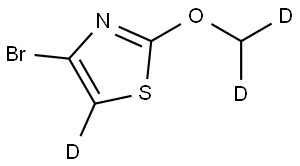 4-bromo-2-(methoxy-d2)thiazole-5-d Struktur