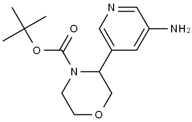 tert-butyl 3-(5-aminopyridin-3-yl)morpholine-4-carboxylate Struktur