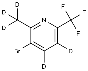 3-bromo-2-(methyl-d3)-6-(trifluoromethyl)pyridine-4,5-d2 Struktur