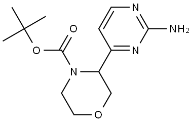 tert-butyl 3-(2-aminopyrimidin-4-yl)morpholine-4-carboxylate Struktur