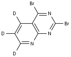 2,4-dibromopyrido[2,3-d]pyrimidine-5,6,7-d3 Struktur