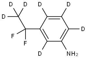 3-(1,1-difluoroethyl-2,2,2-d3)benzen-2,4,5,6-d4-amine Struktur