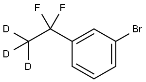 1-bromo-3-(1,1-difluoroethyl-2,2,2-d3)benzene Struktur