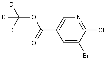 methyl-d3 5-bromo-6-chloronicotinate Struktur