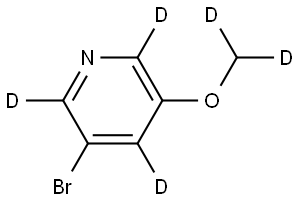 3-bromo-5-(methoxy-d2)pyridine-2,4,6-d3 Struktur