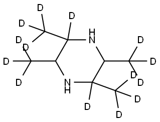 2,3,5,6-tetrakis(methyl-d3)piperazine-2,5-d2 Struktur