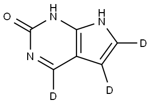 7H-pyrrolo[2,3-d]pyrimidin-4,5,6-d3-2-ol Struktur