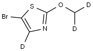 5-bromo-2-(methoxy-d2)thiazole-4-d Struktur