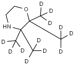 2,2,3,3-tetrakis(methyl-d3)morpholine Struktur