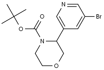 tert-butyl 3-(5-bromopyridin-3-yl)morpholine-4-carboxylate Struktur