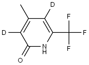 4-methyl-6-(trifluoromethyl)pyridin-3,5-d2-2-ol Struktur