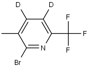 2-bromo-3-methyl-6-(trifluoromethyl)pyridine-4,5-d2 Struktur