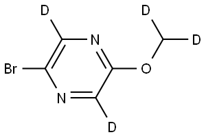 2-bromo-5-(methoxy-d2)pyrazine-3,6-d2 Struktur