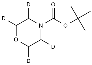 tert-butyl morpholine-4-carboxylate-2,3,5,6-d4 Struktur