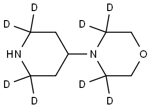 4-(piperidin-4-yl-2,2,6,6-d4)morpholine-3,3,5,5-d4 Struktur