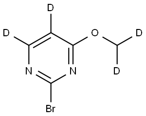 2-bromo-4-(methoxy-d2)pyrimidine-5,6-d2 Struktur