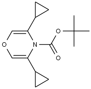 tert-butyl 3,5-dicyclopropyl-4H-1,4-oxazine-4-carboxylate Struktur